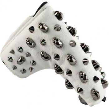 Black Skull Rivet Head Covers for Golf Clubs