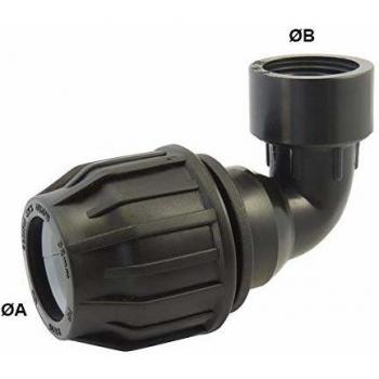 Coude femelle BSP 90° à compression 32mm