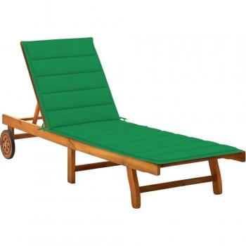 Outdoor Acacia Ligstoel met Kussen – Transatlantic