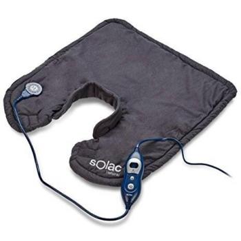 Solac Wärme­kissen 100 W – Lenden‑ und Nackenstütze, Grau, 49 × 56 cm