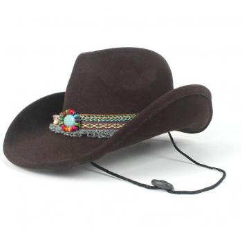 Sombrero de Viento con Borlas en Color Negro
