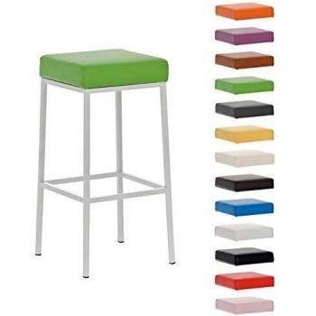 Barhocker Montreal (85 cm) in Grün, Gestell weiß – CLP