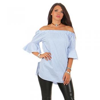 Mississhop Carmenbluse Modisches Off-Shoulder Blusenshirt
