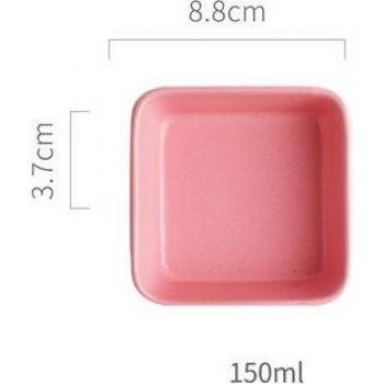 Ceramic Grid Snack and Sauce Plate