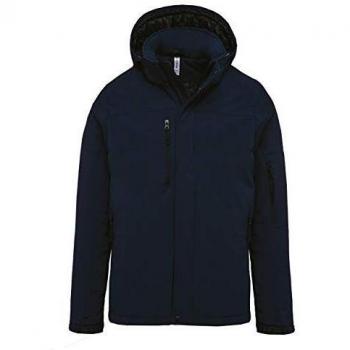 Parka foderato in softshell con cappuccio Kariban Blu navy XL