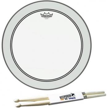 Remo Powerstroke 3 Tom Fell 18 Zoll mit Drumsticks
