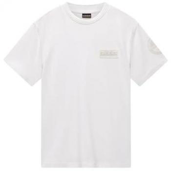Napapijri Poloshirt „Amundsen“ – Weiß‑Heron Stil (S‑AMUNDSEN 1, SKU NP0A4IN8-2061)