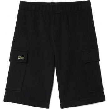Short Enfant Lacoste Molleton Gratté Noir
