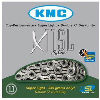 Cadena KMC X11 SL, 11 velocidades, Plata