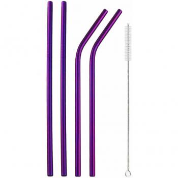 Pajita Reusable 18/10, Color Vibrante y Larga Duración