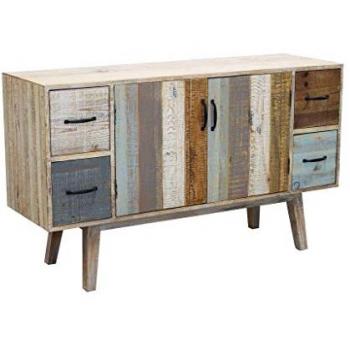 Milani Home Credenza in Legno Colorato Stile Vint 131x77x40