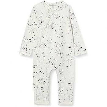 Noppies Jünglings-Stramperlsuit Jrsy LS Noorvik, Snow White P098, Kindergröße 44