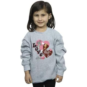 Lady and the Tramp Girl’s Spaghetti Shirt – Grey, 9 Years Old