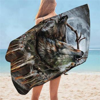 Manto de Lobos: Toalla Playa y Baño Tribal