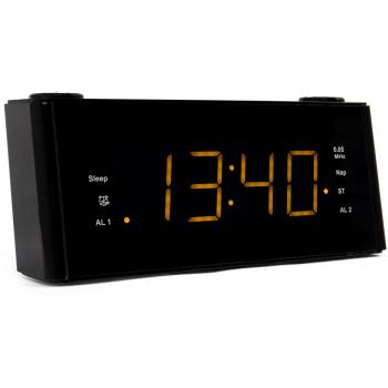 BLAUPUNKT CLR 180 BK Multifunktionales Uhrenradio: Wecker, FM‑PLL‑Stereo, AUX IN, Doppel-Weckzeit, Snooze, NAP & Schlaf-Timer – Schwarz