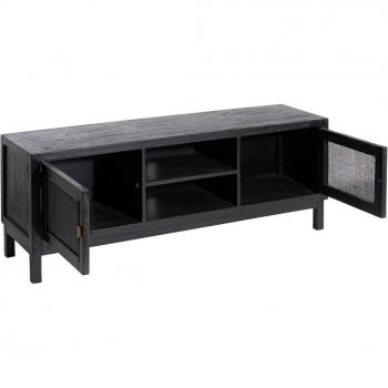 TV-Möbel Shadow aus schwarzem Mindiholz 150 x 40 x 55 cm