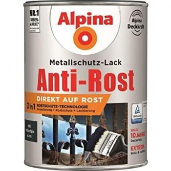 ALPINA Anti-Rost Metallschutzlack 2,5L RAL 7016 matt anthrazitgrau
