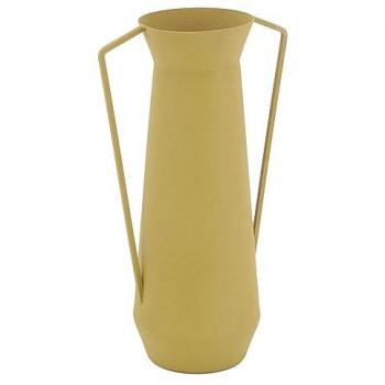 Vase amphore en métal jaune avec 2 anses