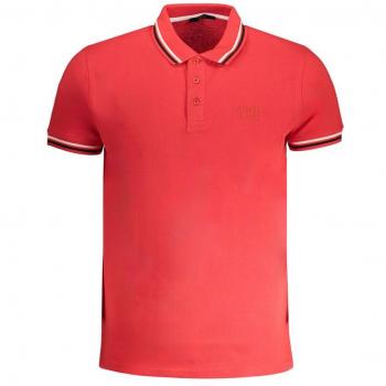 Cavalli Class Red Cotton Polo Shirt