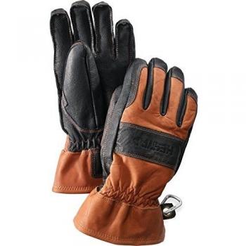 Hestra Gants Polyvalents Ski – Cuir Lisse, Doublure Laine – Marron