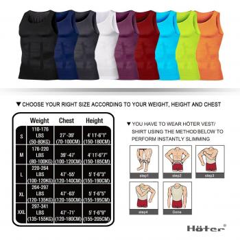 VENI MASEE Männer Slim Fit Weste, thermische Kompression, Muskel-Tank Shapewear
