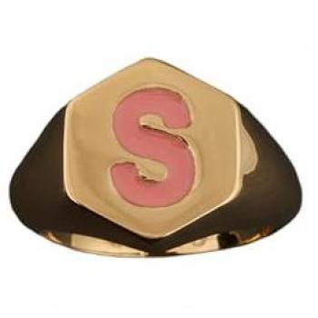 Superb Hexagonaal Koraal Gouden Ring voor Dames