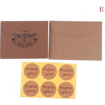 18pcs Kraft Paper Thank You Seal Sticker Set