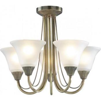 Plafoniera Moderna Boston 5x E14 Ottone Antico