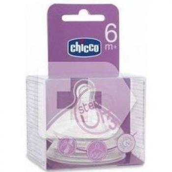 Tetina Boca Ancha Chicco Step Up 3 Silicona Flujo Rápido 2Uds