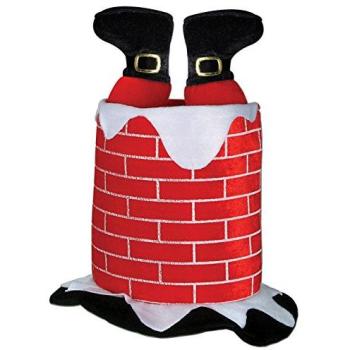 Christmas Santa Stuck-in-Chimney Costume Hat