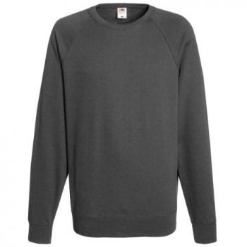 Fruit of the Loom Mens Lightweight Raglan Sweatshirt (240 GSM) (Light Graphite)