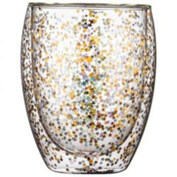 Tasse à café en verre borosilicate double couche 350ML ciel étoilé