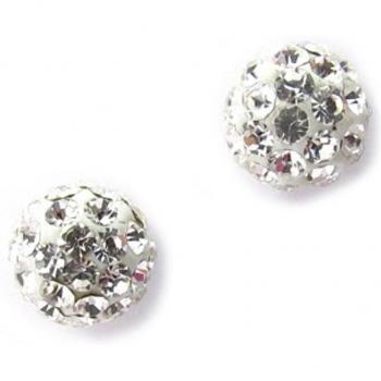 K3126 White Sissi Silver Earrings
