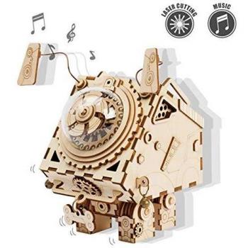 Steampunk Style Wooden Music Box Puzzle Gift