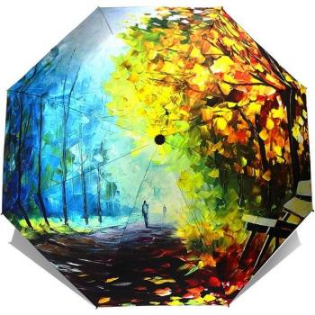 Female Art Umbrella for Rain and Sun