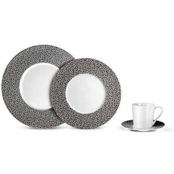 Medard de Noblat Platos de Postre 6-Piezas en Porcelana Platina
