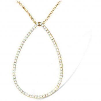 Les Trésors De Lily [L7233] – Collier Blanc Doré 38×25 mm