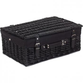 Black Willow Picnic Basket with Cotton Lining