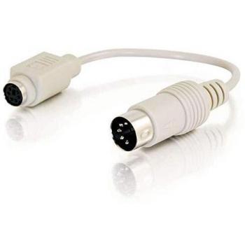 White PS/2 Adapter Cable, 15 cm Length – C2G 81499