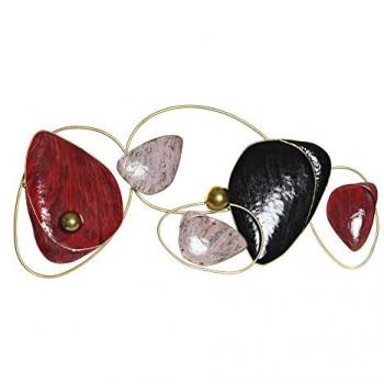 Arte di Parete Dkd Home Decor Rosso e Nero Dorato