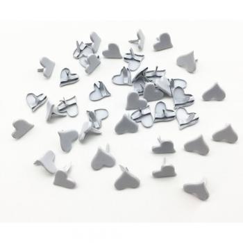 200pcs 11mm Heart Brads in Red and White for Scrapbooking