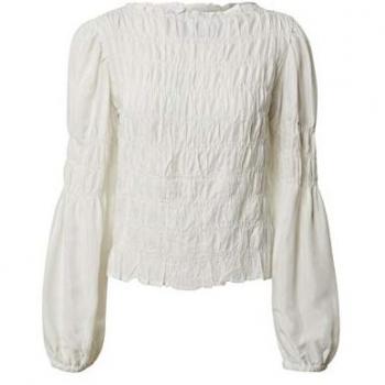 Women's Long Sleeve Blouse Cream Henva