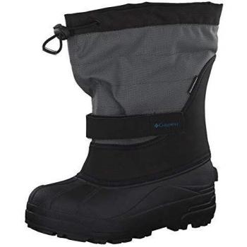 Columbia Botas de nieve Powderbug Plus II para niños, Negro