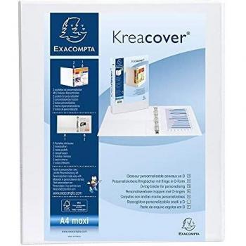 Exacompta Kreacover White 4-Ring Binder