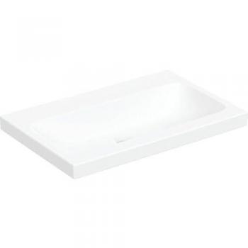 Geberit iCon Light Waschbecken 75x48cm, ohne Hahnloch, ohne Überlauf, weiß