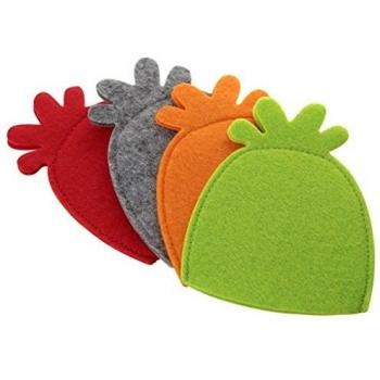 Fackelmann Eierwärmer Filz Orange 4er Set