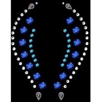 Hochzeitssichere Körpertattoos mit Saphir‑Strass