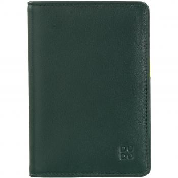 Cartera de cuero Dudu para pasaporte y tarjetas de crédito RFID, estilo multicolor