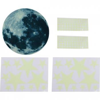 Nachtleuchtende Sternen und Mond Sticker