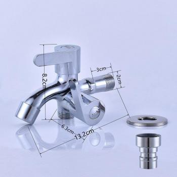 Zinc Alloy Chrome Double Faucet for Washing Machine